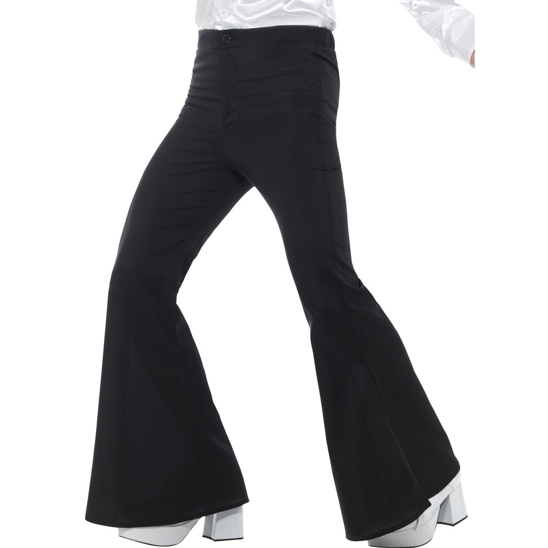 Disco men's bell-bottoms black M