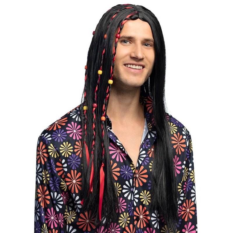 Hippie lover wig black