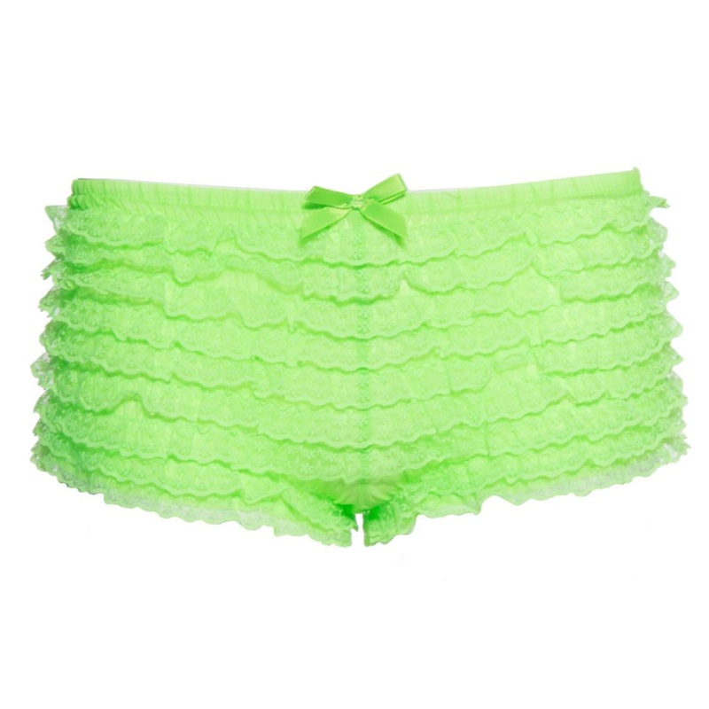 Ruffled panty light green