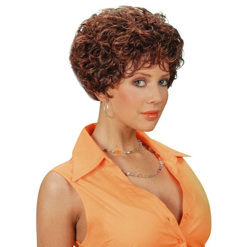 Short hair wig brown