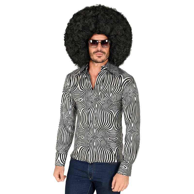 70s disco men's shirt holographic S-M