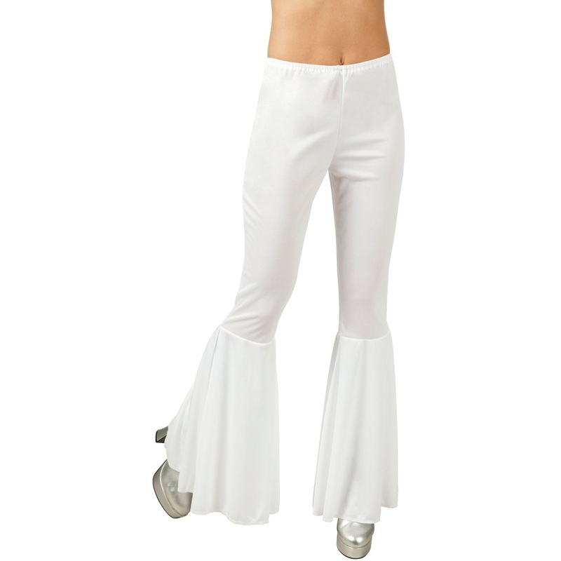 70s flared pants in white