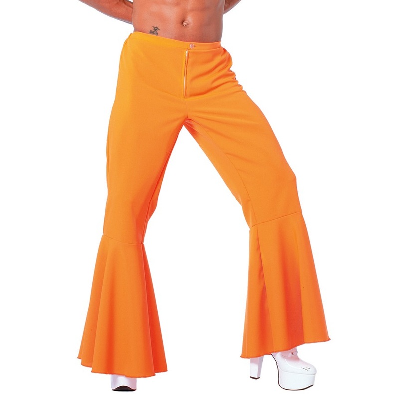 Ascot flared pants for men in orange 50