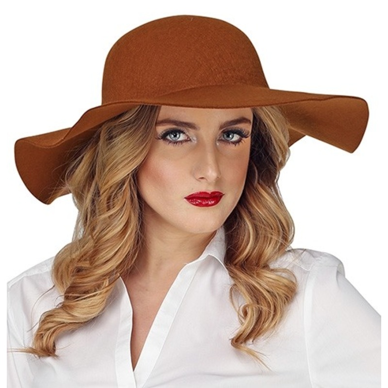 Brown slouch hat Carolin