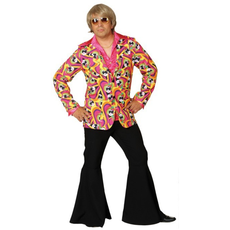 Colorful 70s party suit for men 44-46