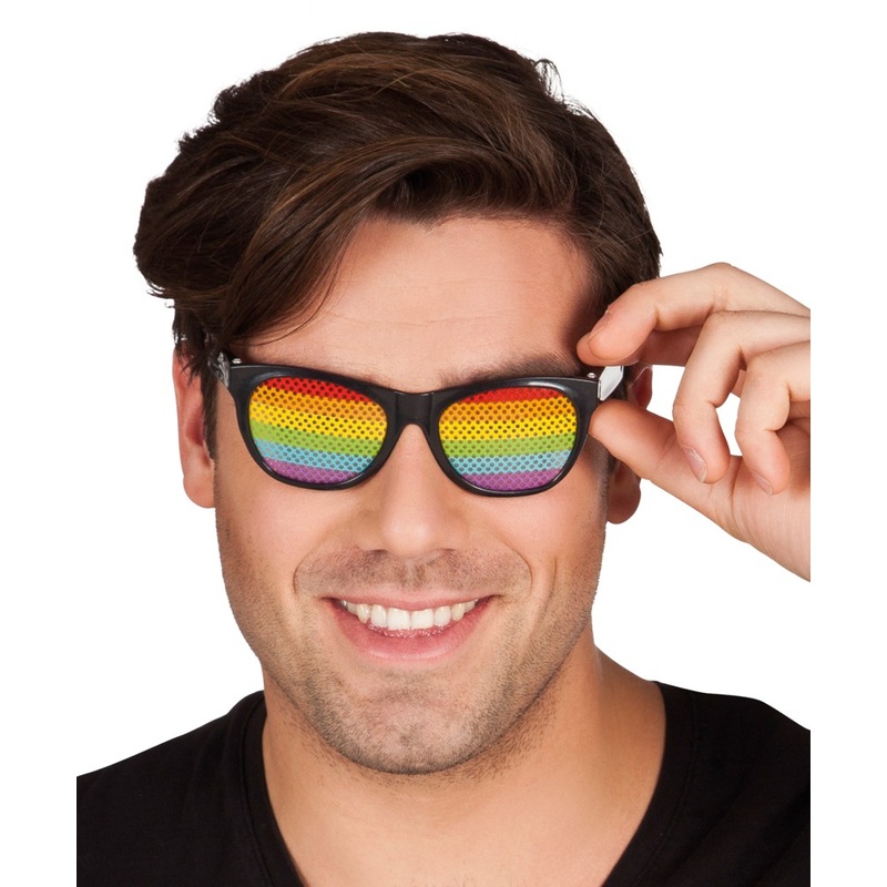 Colorful rainbow retro glasses