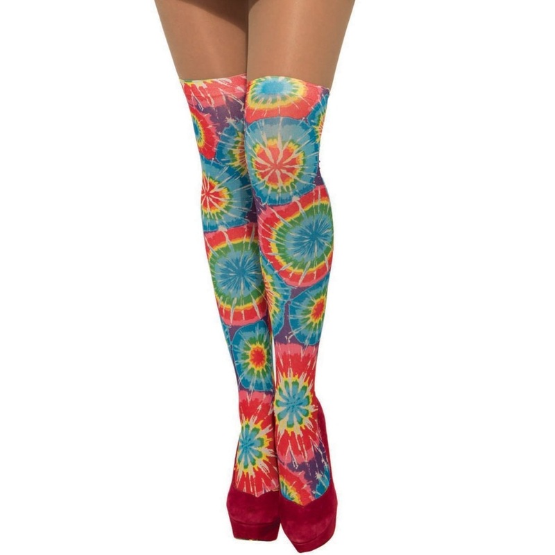 Crazy hippie overknees stockings