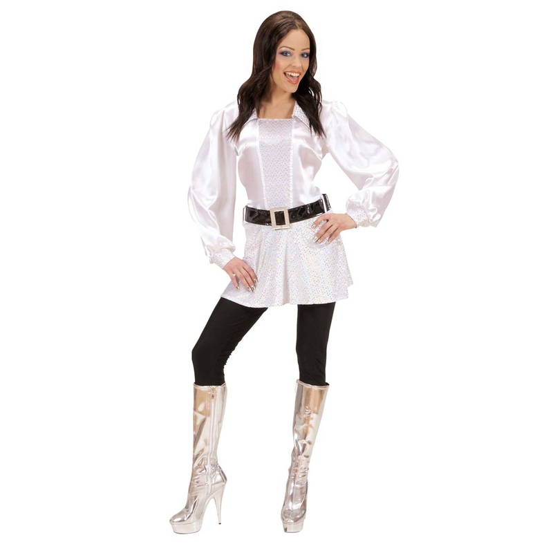 Dance fever white sequin dress S