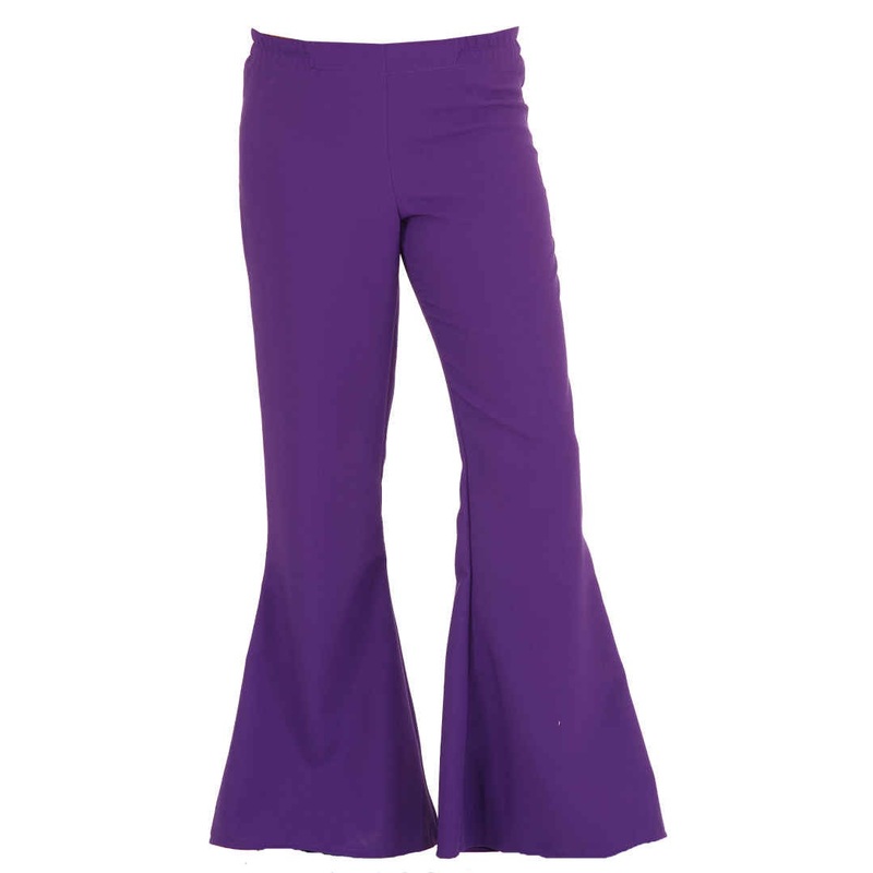 Disco ladies flared pants purple 34
