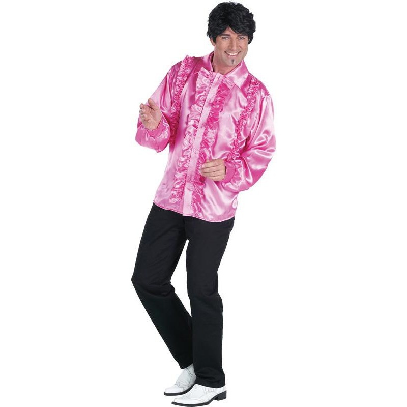 Disco ruffled shirt pink 50