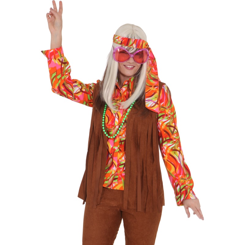 Hippie fringed vest for women 36-38