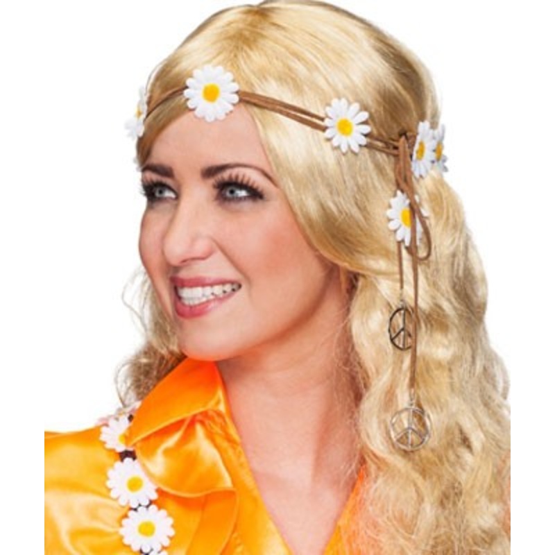 Hippie headband with floral ornament