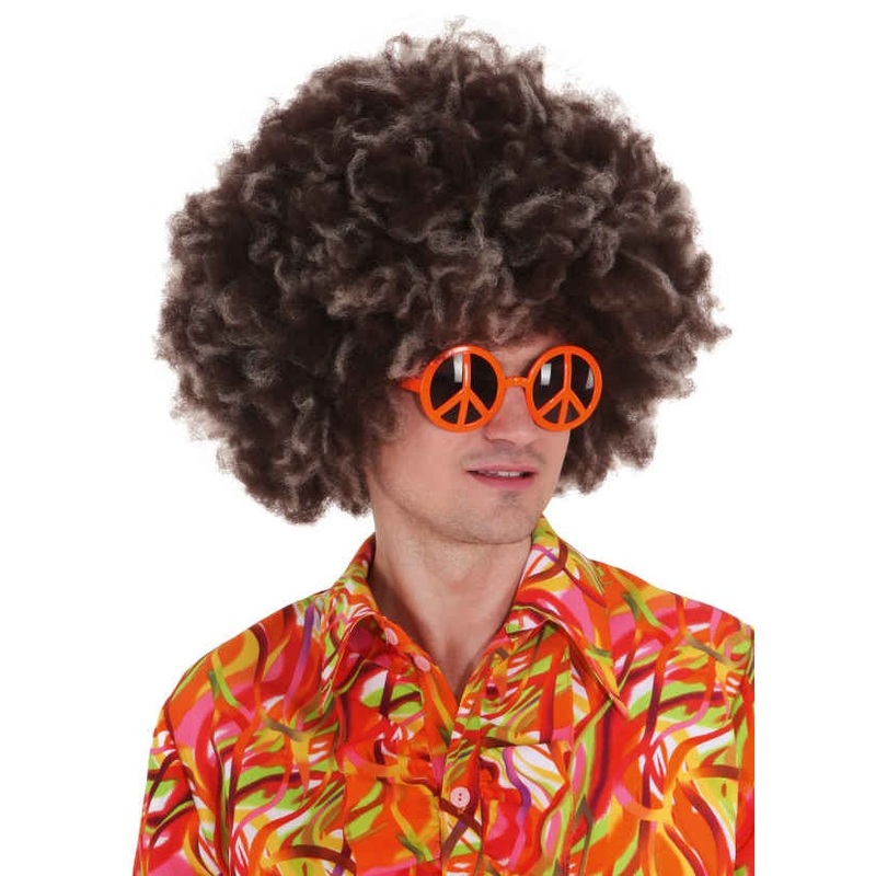 Hippie peace glasses neon orange