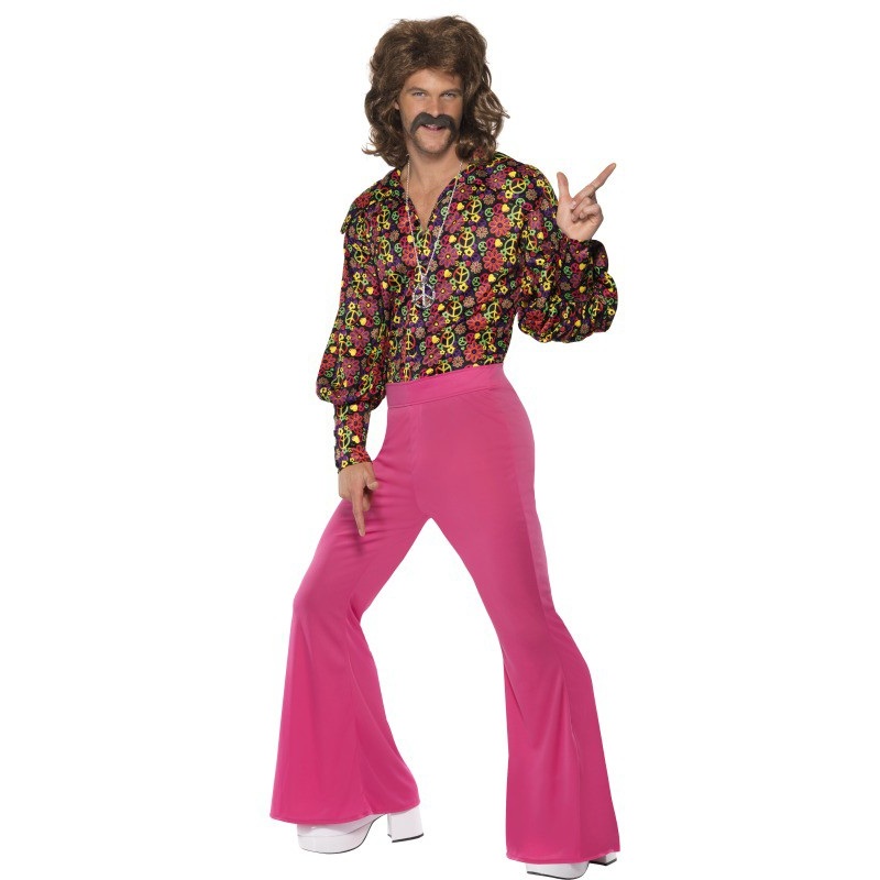 Peace & Love 60s hippie mens costume M