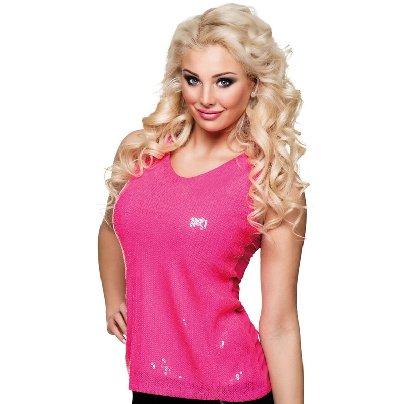 Pink party sequin top for women