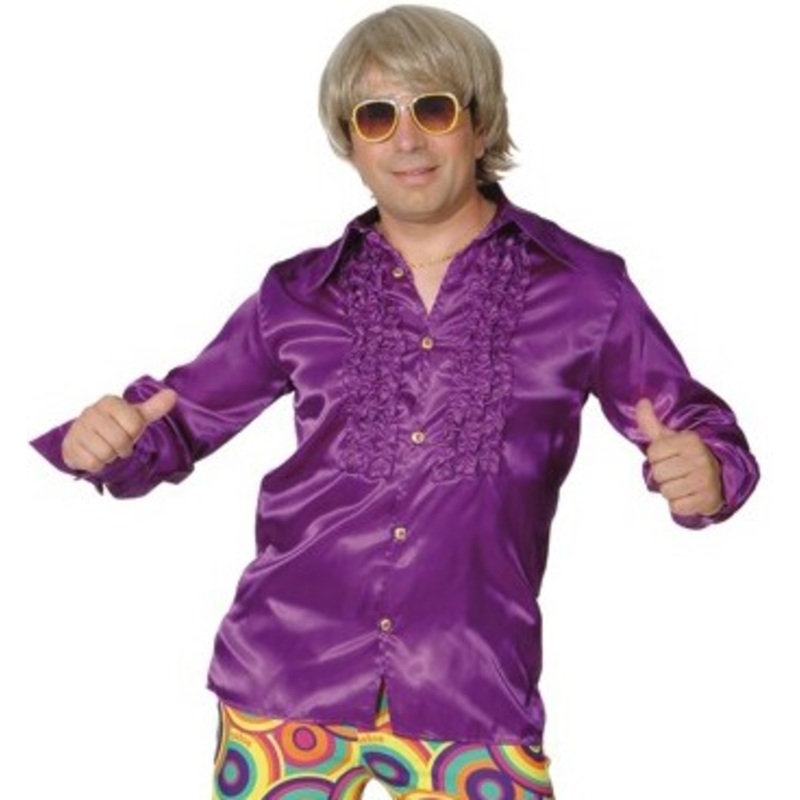 Ralf ruffled shirt purple 48