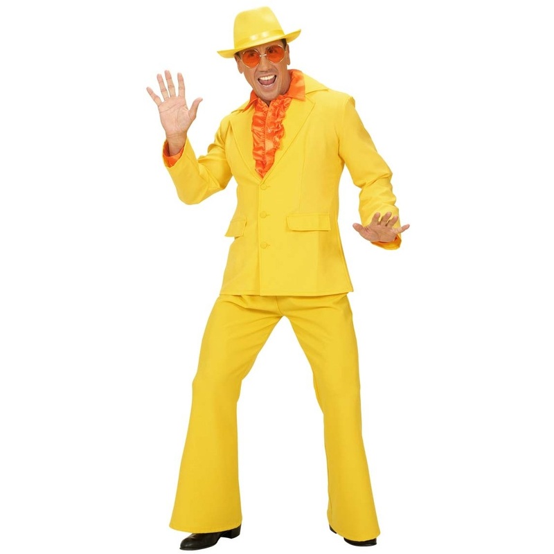 70s party suit for men yellow S