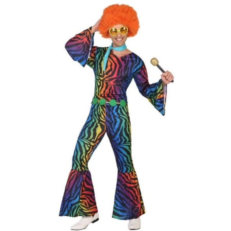 Colorful disco men's jumpsuit XS-S