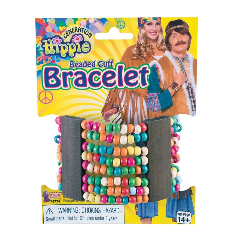 Colorful wooden bead bracelet hippie