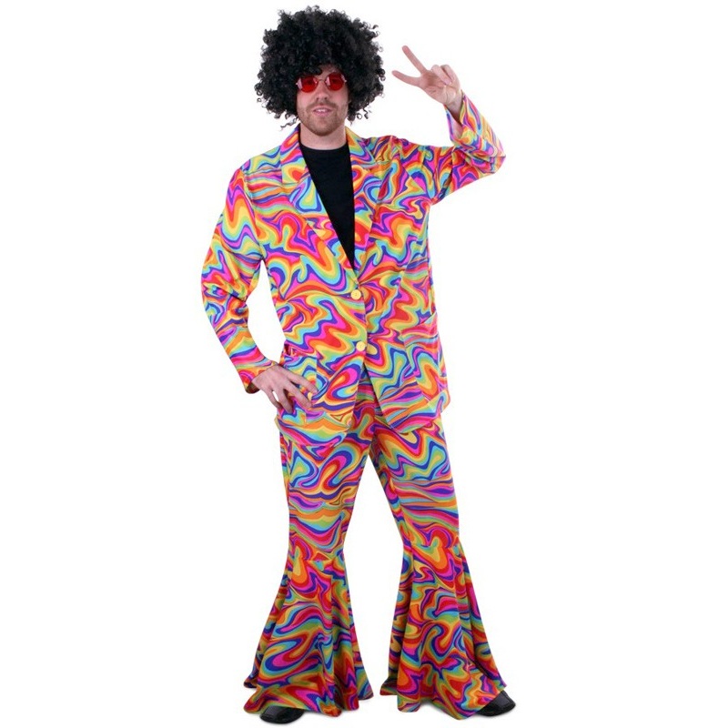 Disco hippie colorlove costume 48-50