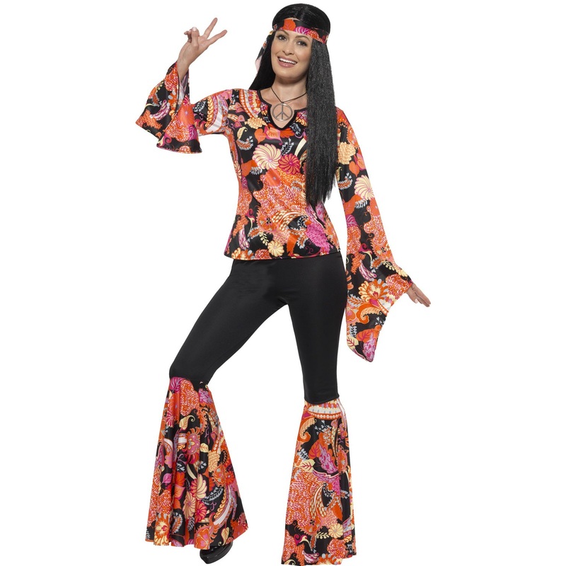 Hippie Discolady Costume Davina XS