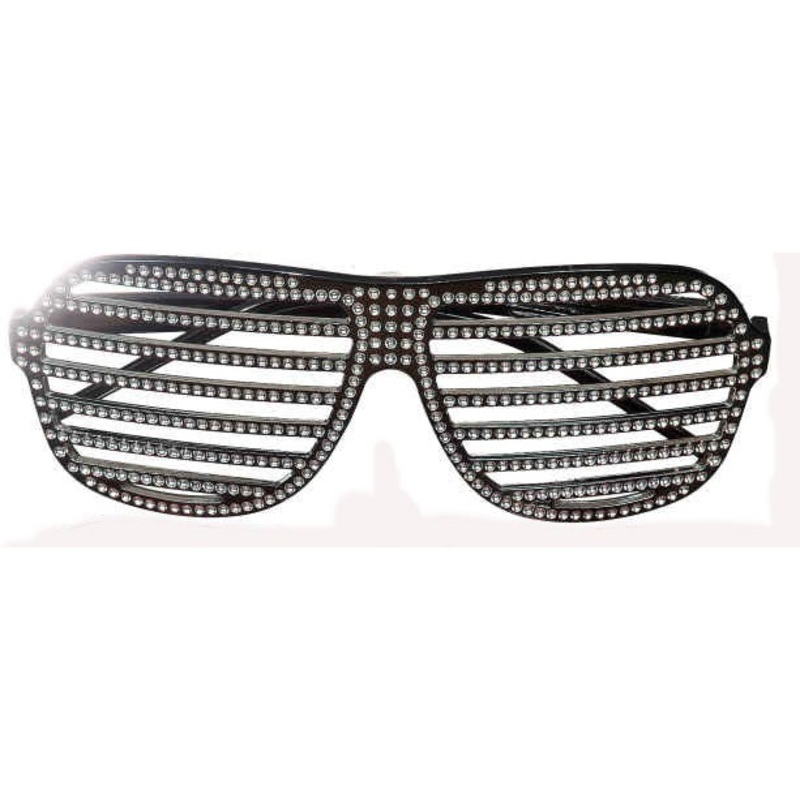 Mega glamor party glasses black