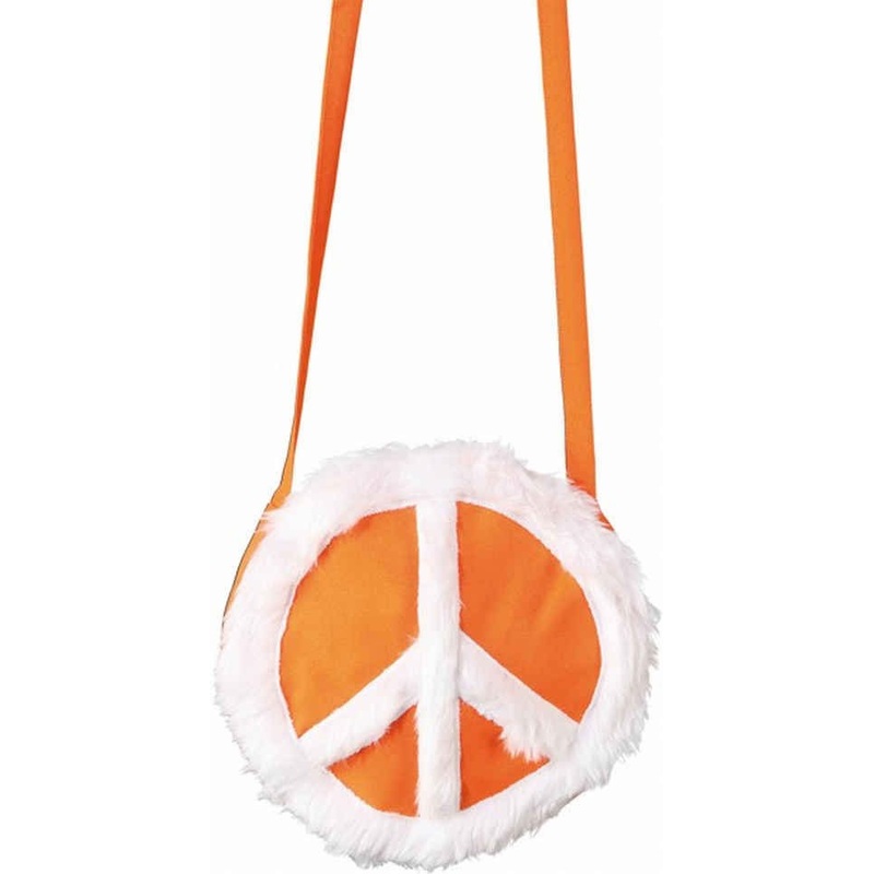 Orange hippie peace bag