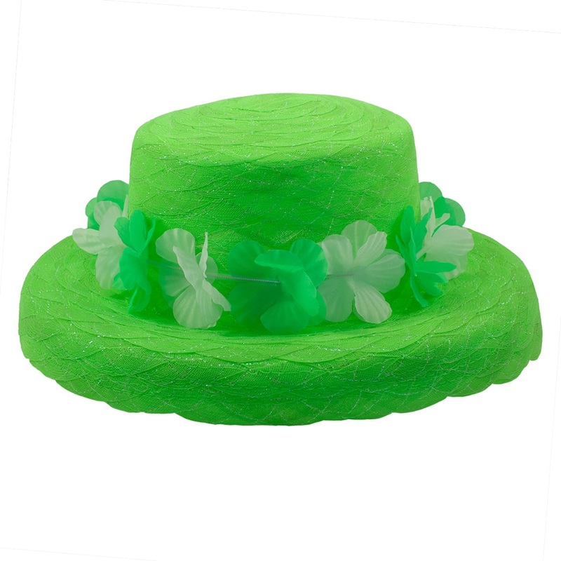 Organza hat neon green