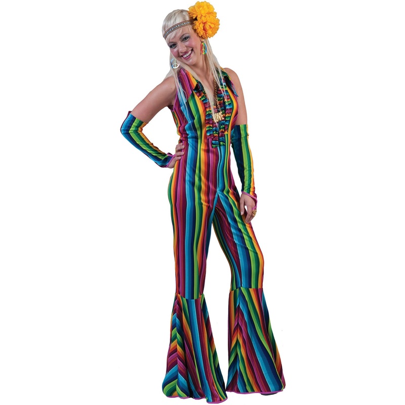 Rainbow hippie ladies costume 36-38