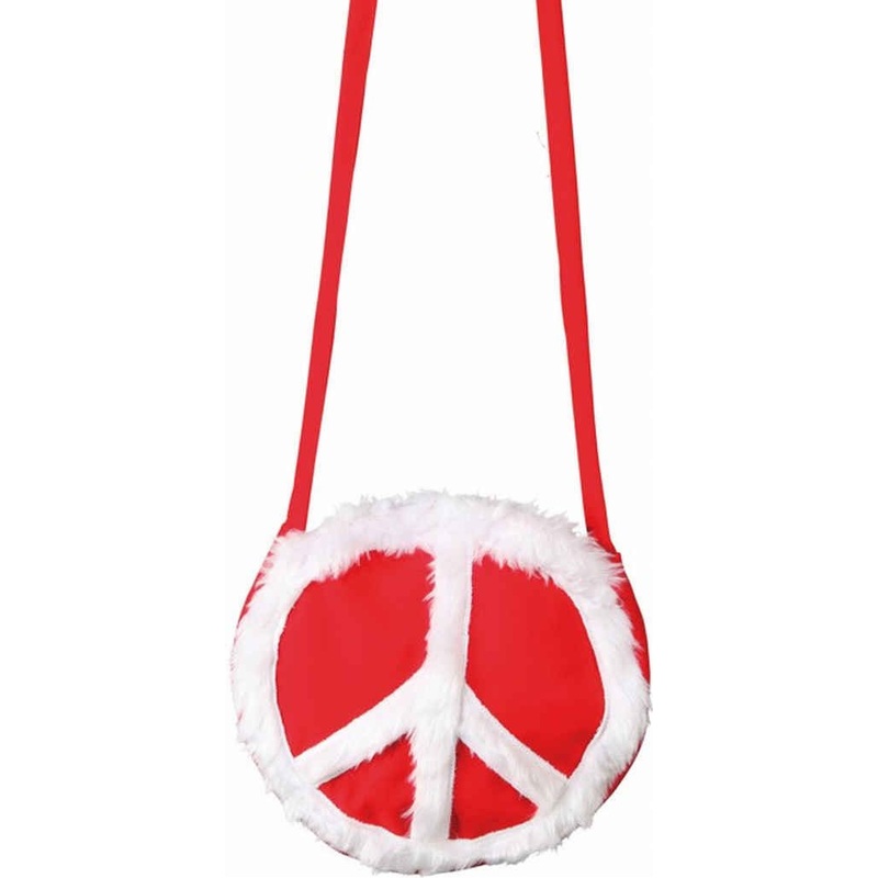 Red hippie peace bag