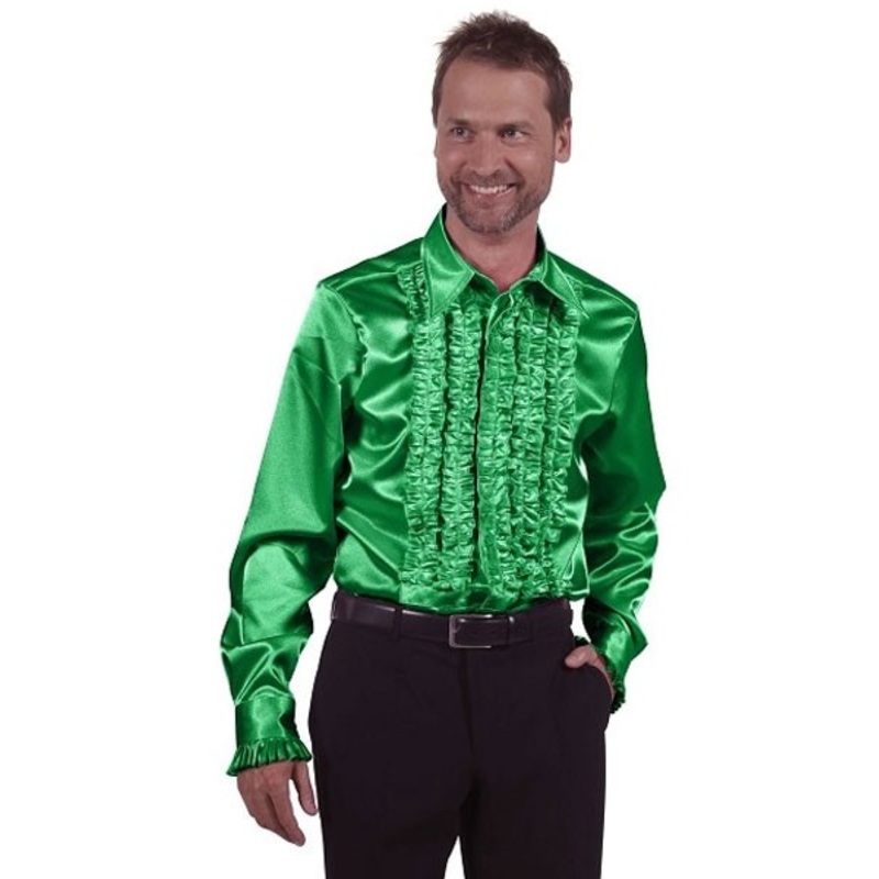 Ruffled Shirt Pop Star In Green S