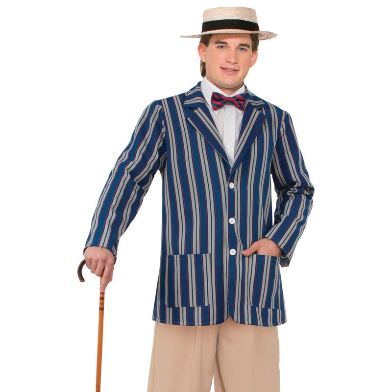 1920s jacket for men in blue striped