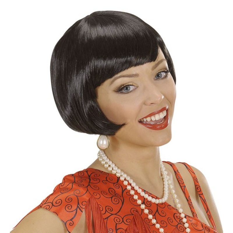 20s bob wig black