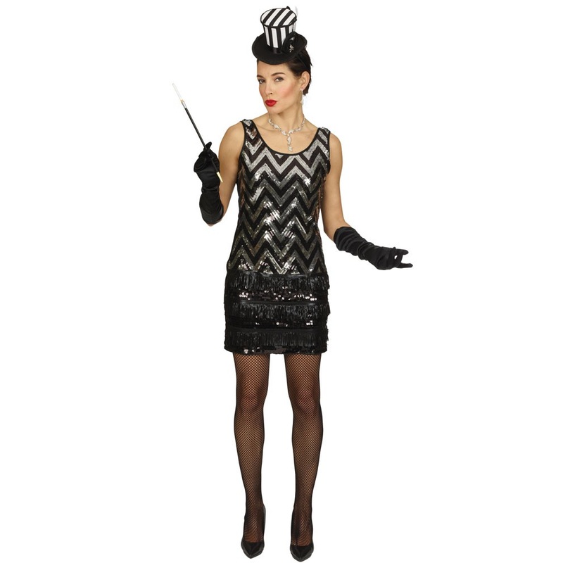 20s Charleston ladies costume black 36-38