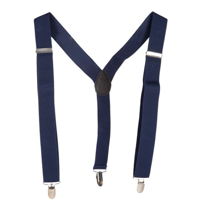 Adjustable suspenders in dark blue