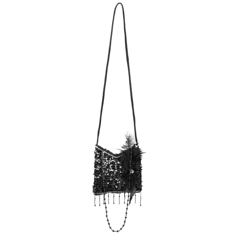 Black 20s sequin handbag