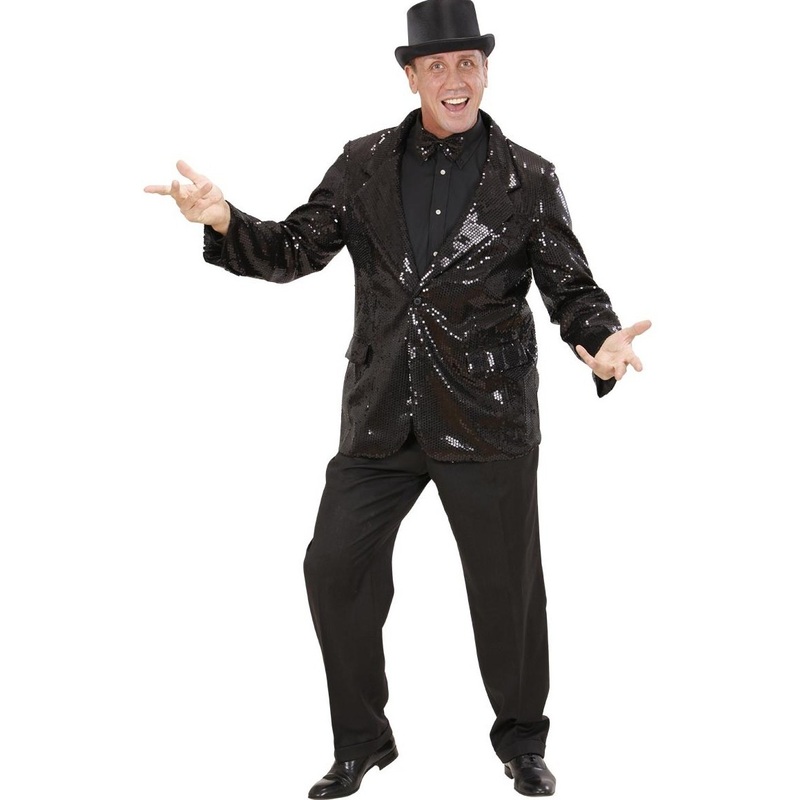 Black Dancing Star sequin jacket S
