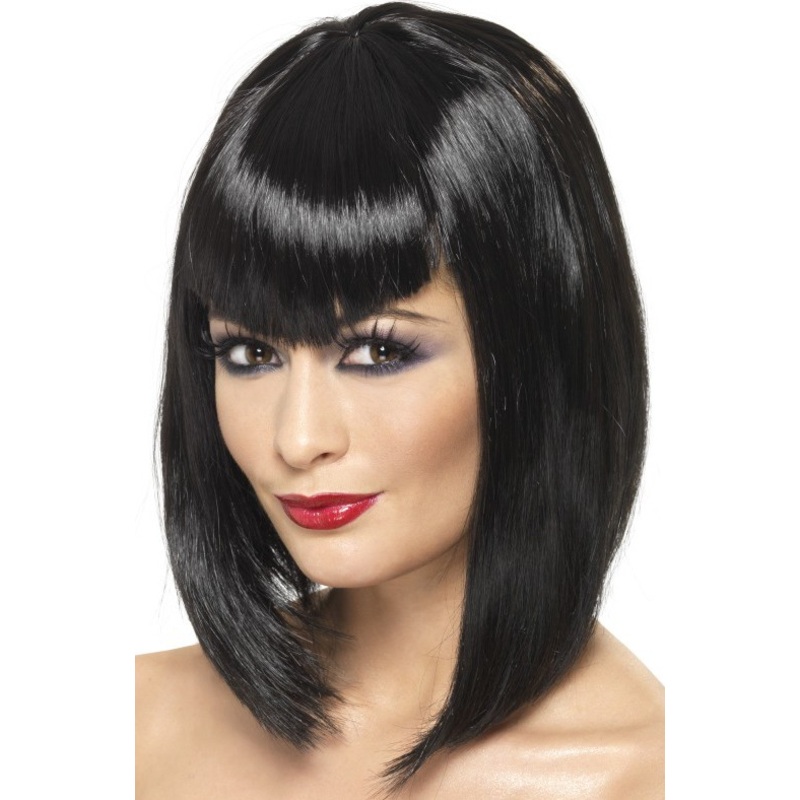 Black vamp wig