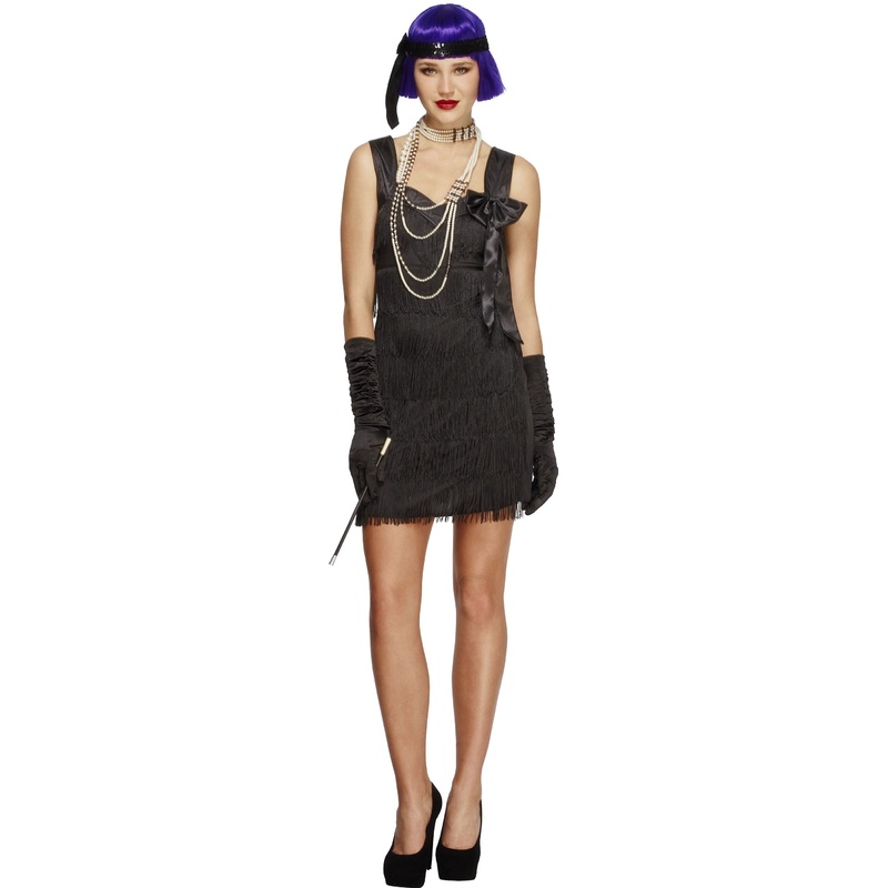 Charleston Diva Flapper Dress Black S