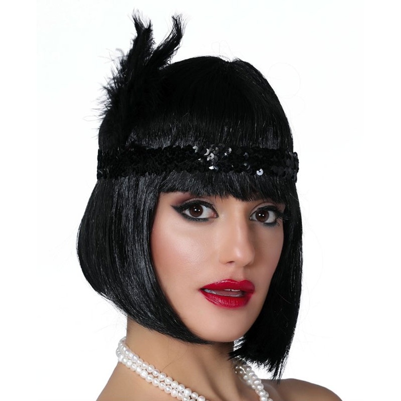 Charleston sequin headband black