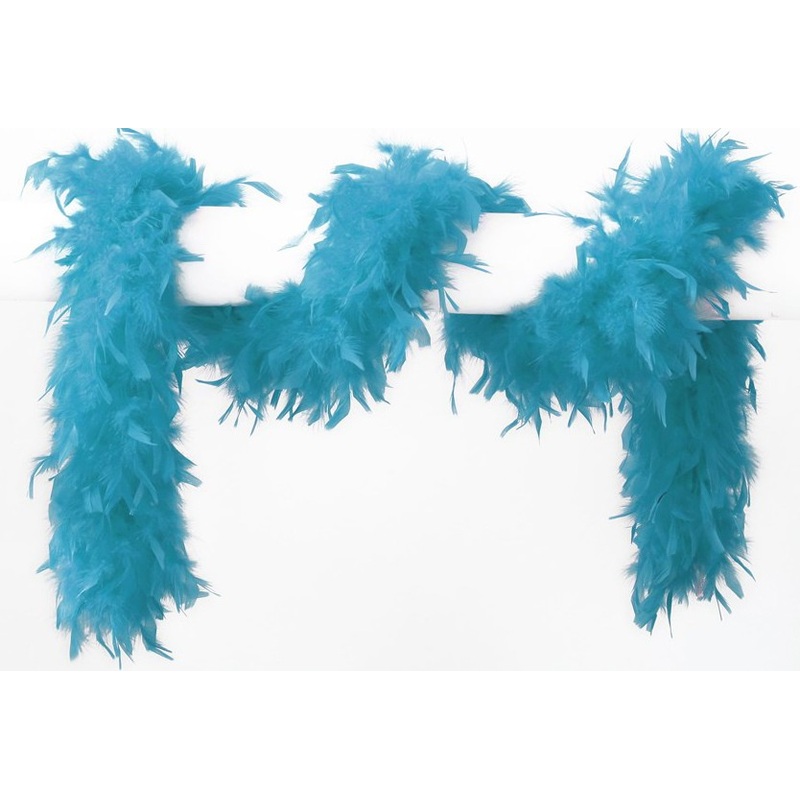 Turquoise feather boa 180cm