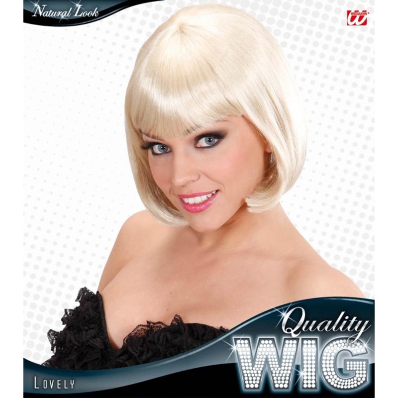 White pageboy wig blond