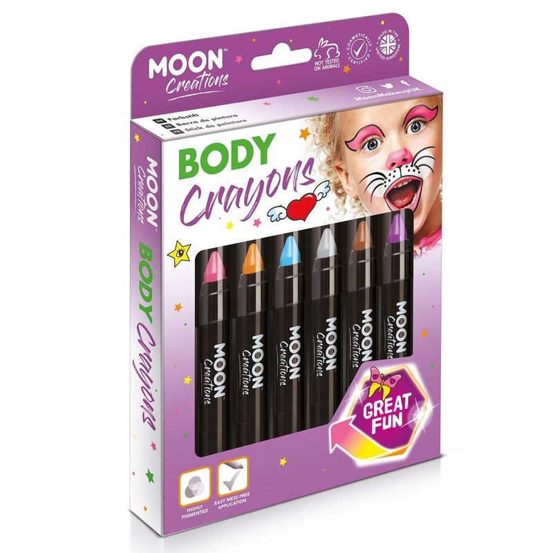6 Carnival Body Crayons Set