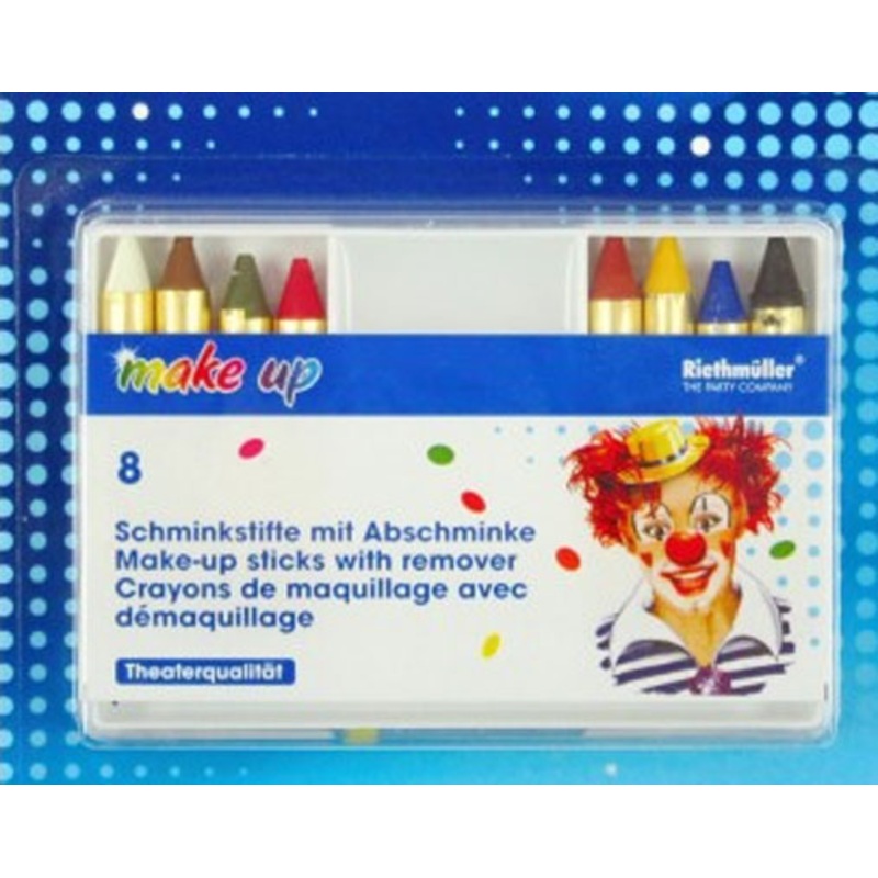 8 make-up pencils set with make-up removal