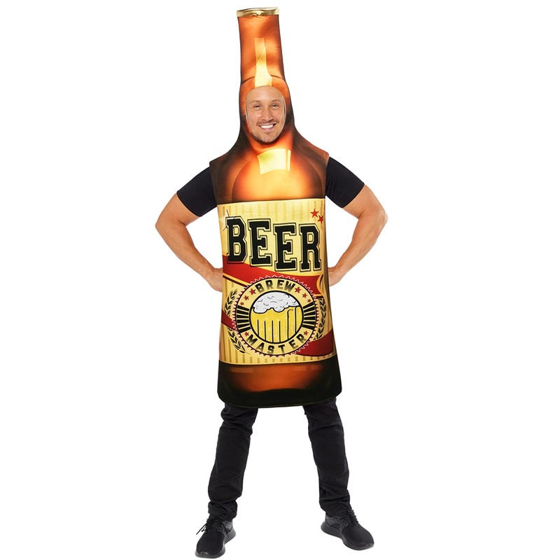 Beer bottle master brewer costume for adults