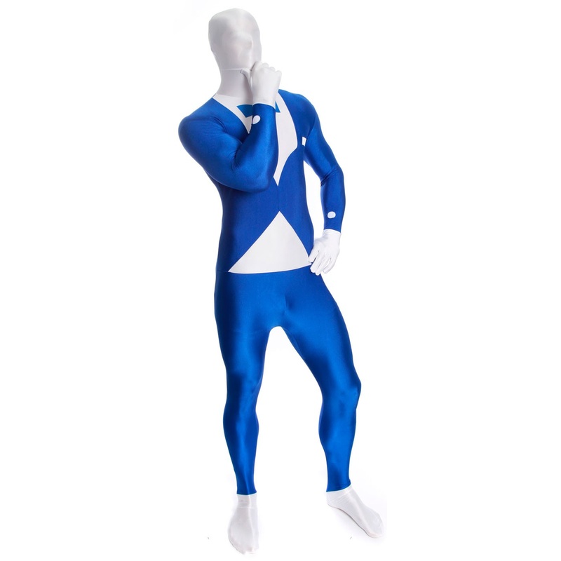 Blue tuxedo morphsuit blue M