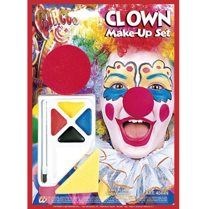 Clown make-up set with nose