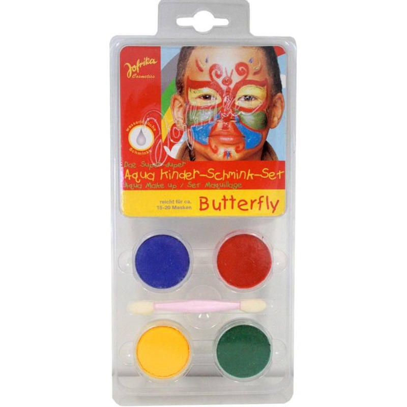 Make-up set aqua colors butterfly