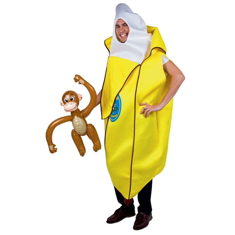 Yellow banana men's costume deluxe