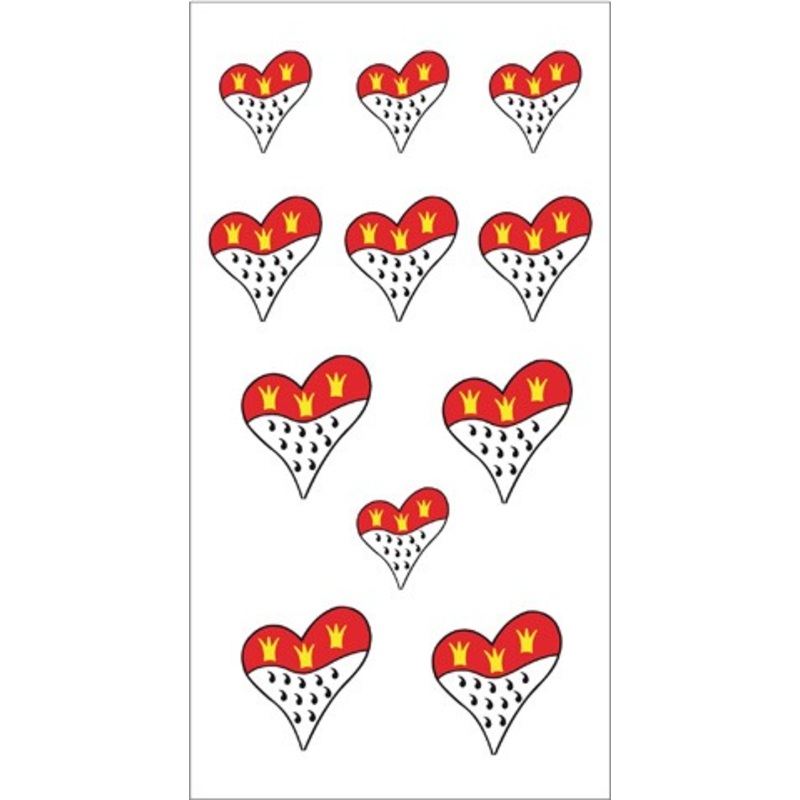 11 heart crest tattoos